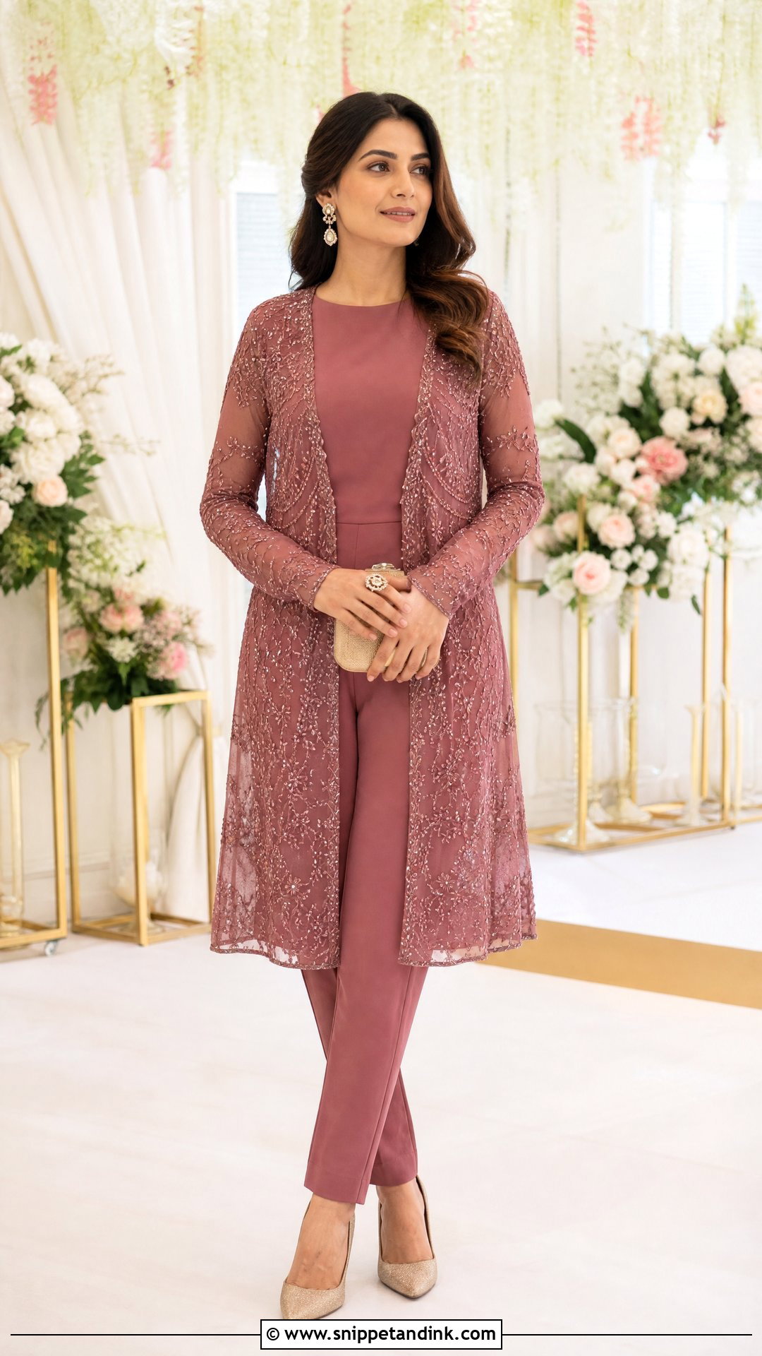 Long Sleeve Cape Jumpsuit - Snippet and Ink - 20 Indian Wedding Jumpsuit Ideas