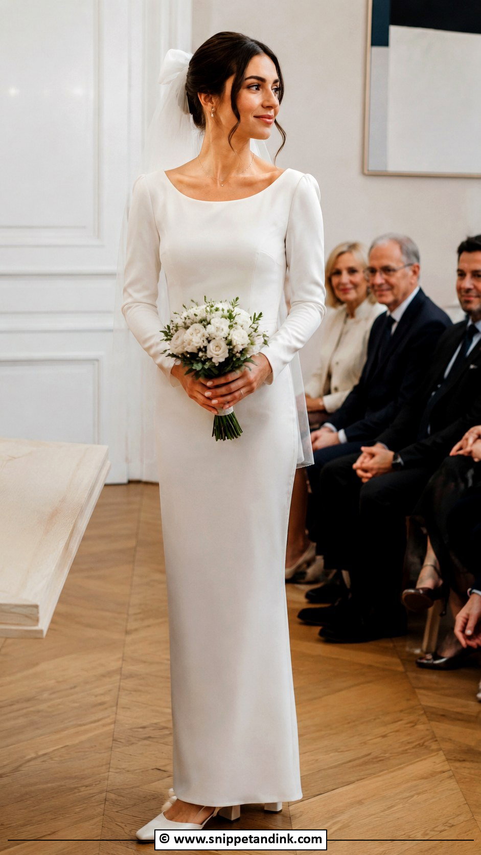 Long Sleeve Civil Wedding Dress - Snippet and Ink - 30 Wedding Dresses Long Sleeve