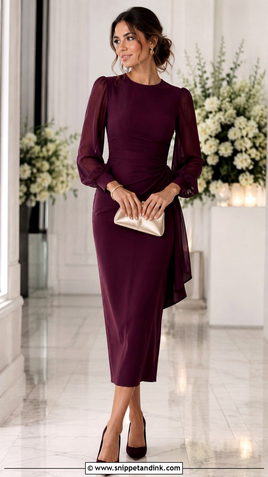Long Sleeve Cocktail Wedding Outfit - Snippet and Ink - 25 Cocktail Wedding Outfit Ideas
