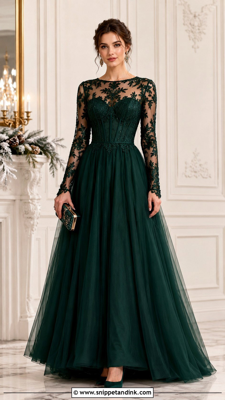 Long Sleeve Corset Ballgown - Snippet and Ink - 20 Corset Ballgown Ideas