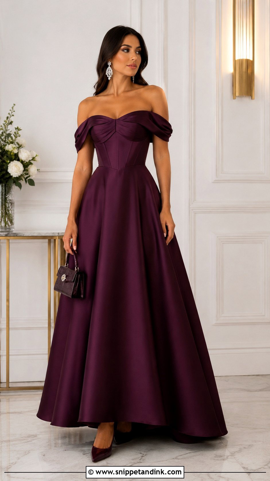 Long Sleeve Corset Flare Gown - Snippet and Ink - 20 Corset Flare Gown Ideas