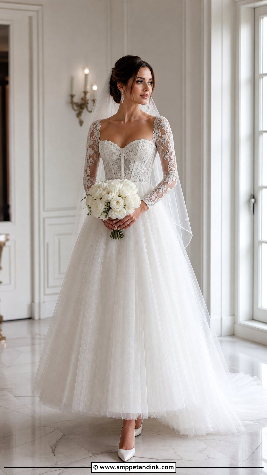 Long Sleeve Corset Wedding Gown - Snippet and Ink - 25 Long Sleeve Wedding Gowns