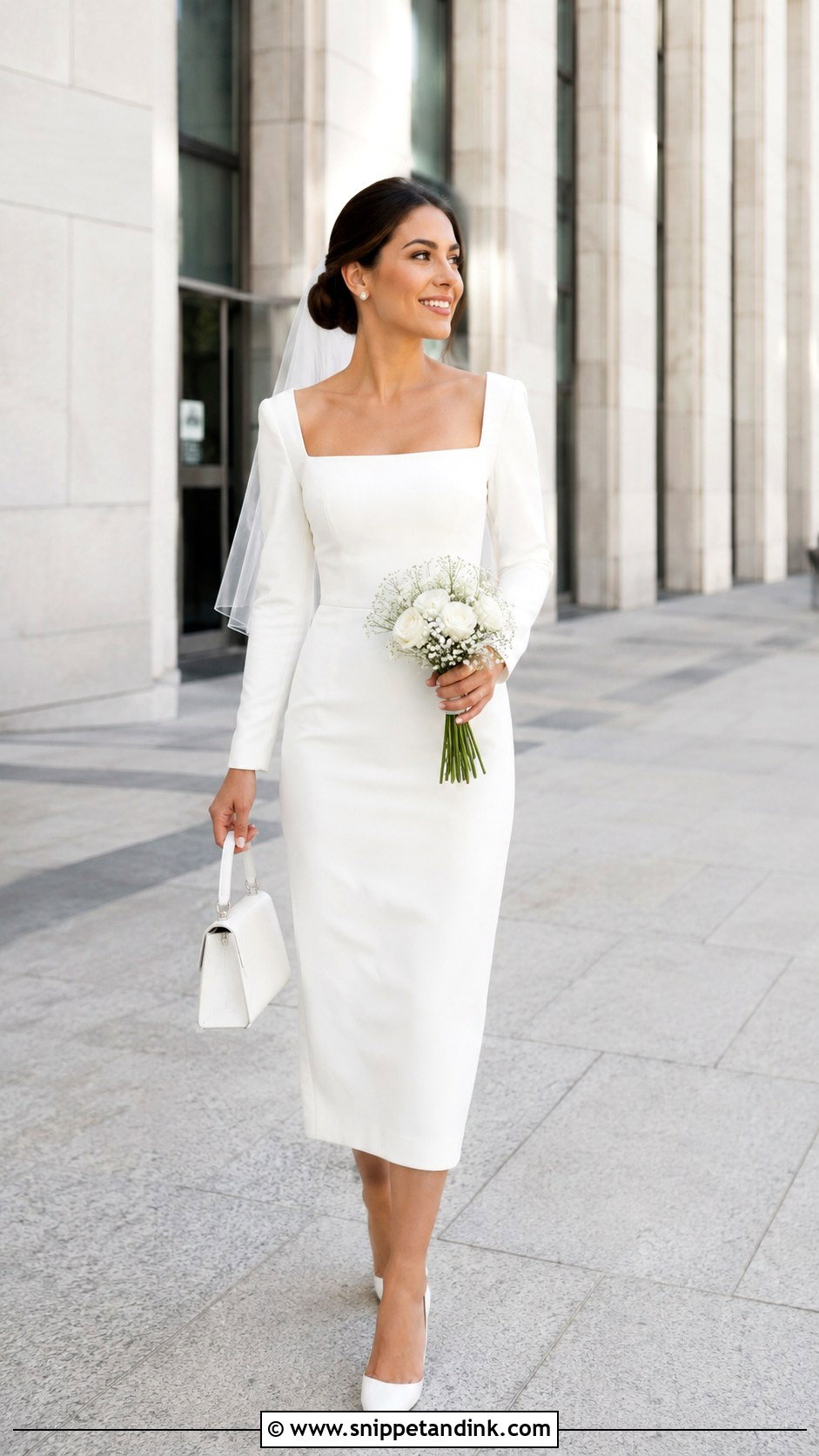 Long Sleeve Courthouse Wedding Dress - Snippet and Ink - 20 Best Wedding Dresses Long Sleeves
