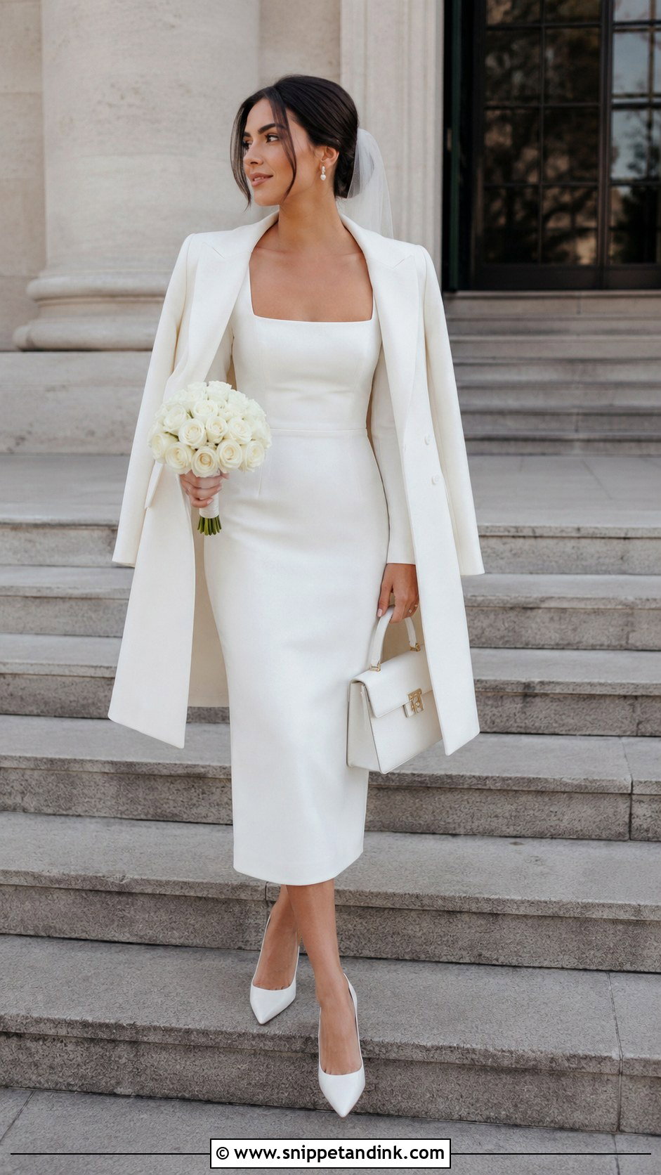 Long Sleeve Courthouse Wedding Dress - Snippet and Ink - 20 Long Sleeve Minimalist Wedding Dress Ideas