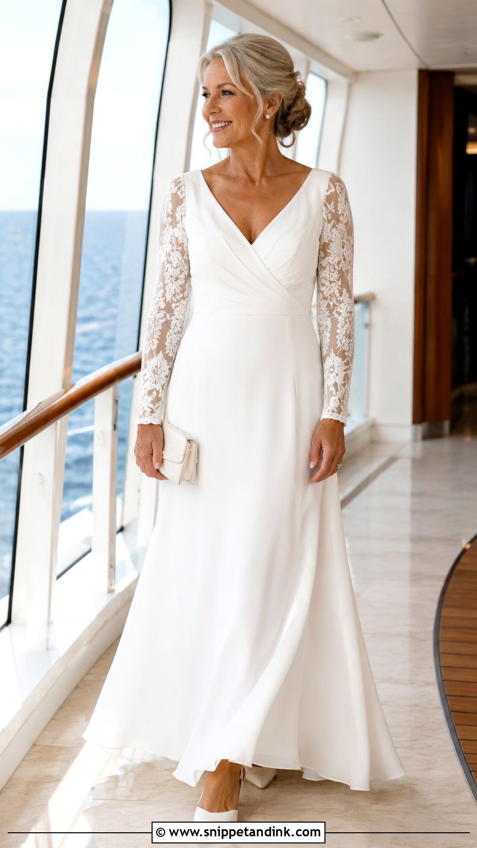 Long Sleeve Cruise Wedding Dress - Snippet and Ink - 20 Cruise Wedding Dress Ideas
