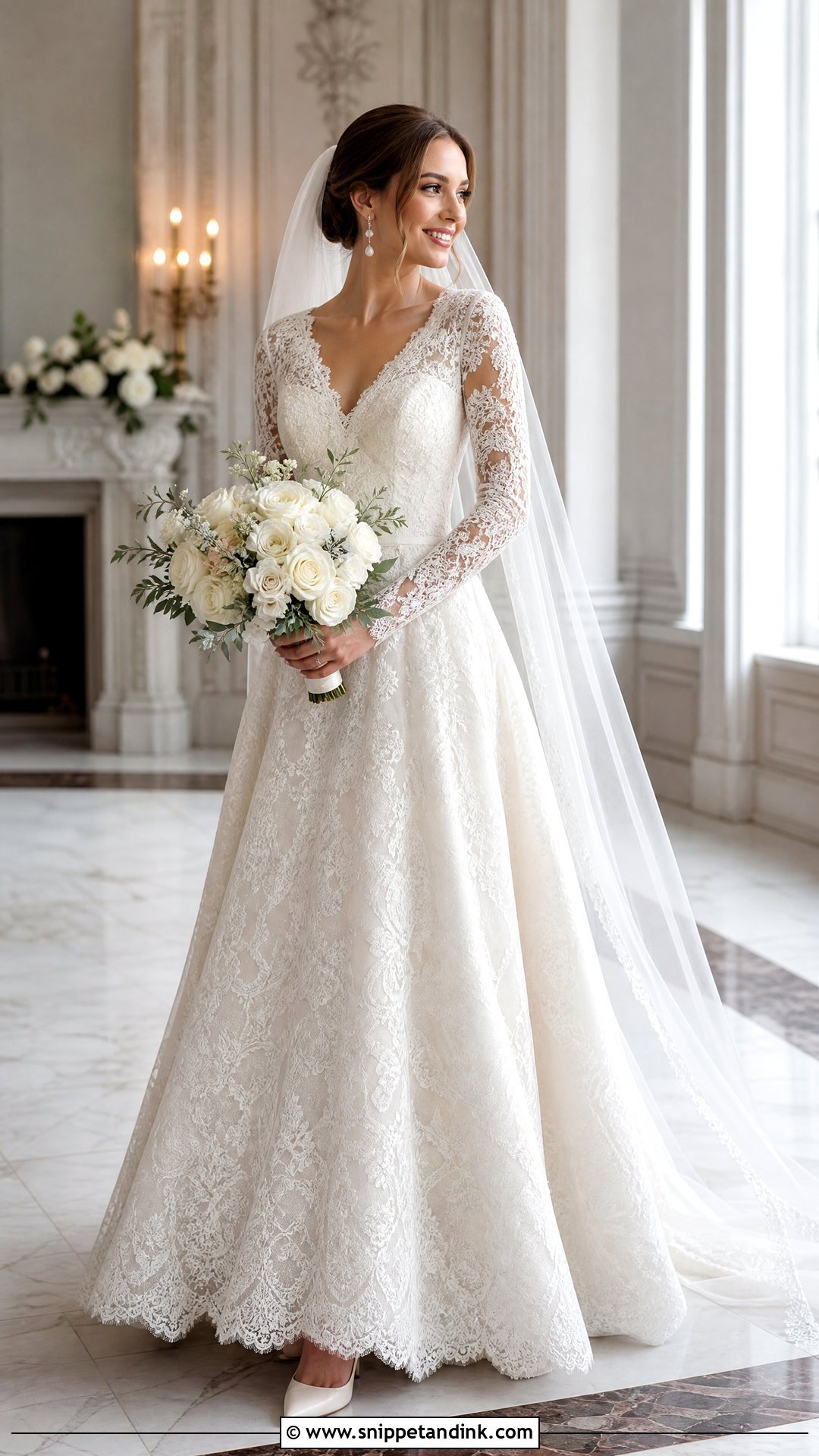 Long Sleeve Dantel Wedding Dress - Snippet and Ink - 20 Wedding Dresses Dantel