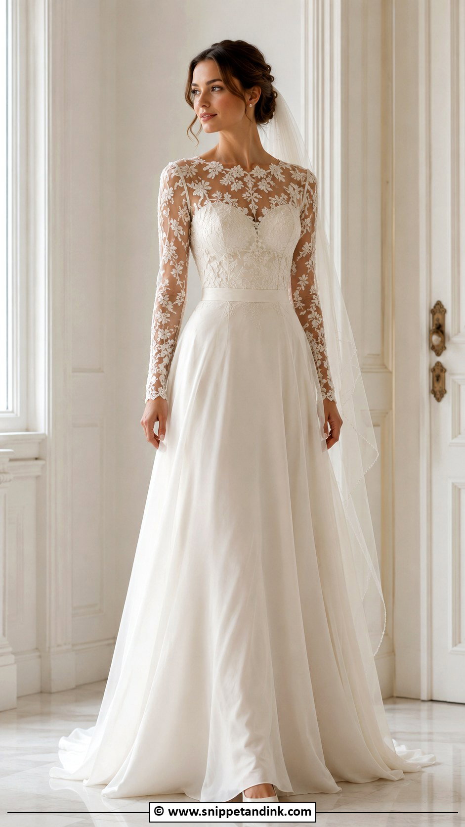 Long Sleeve Designer Wedding Dress - Snippet and Ink - 30 Designer Wedding Dresses