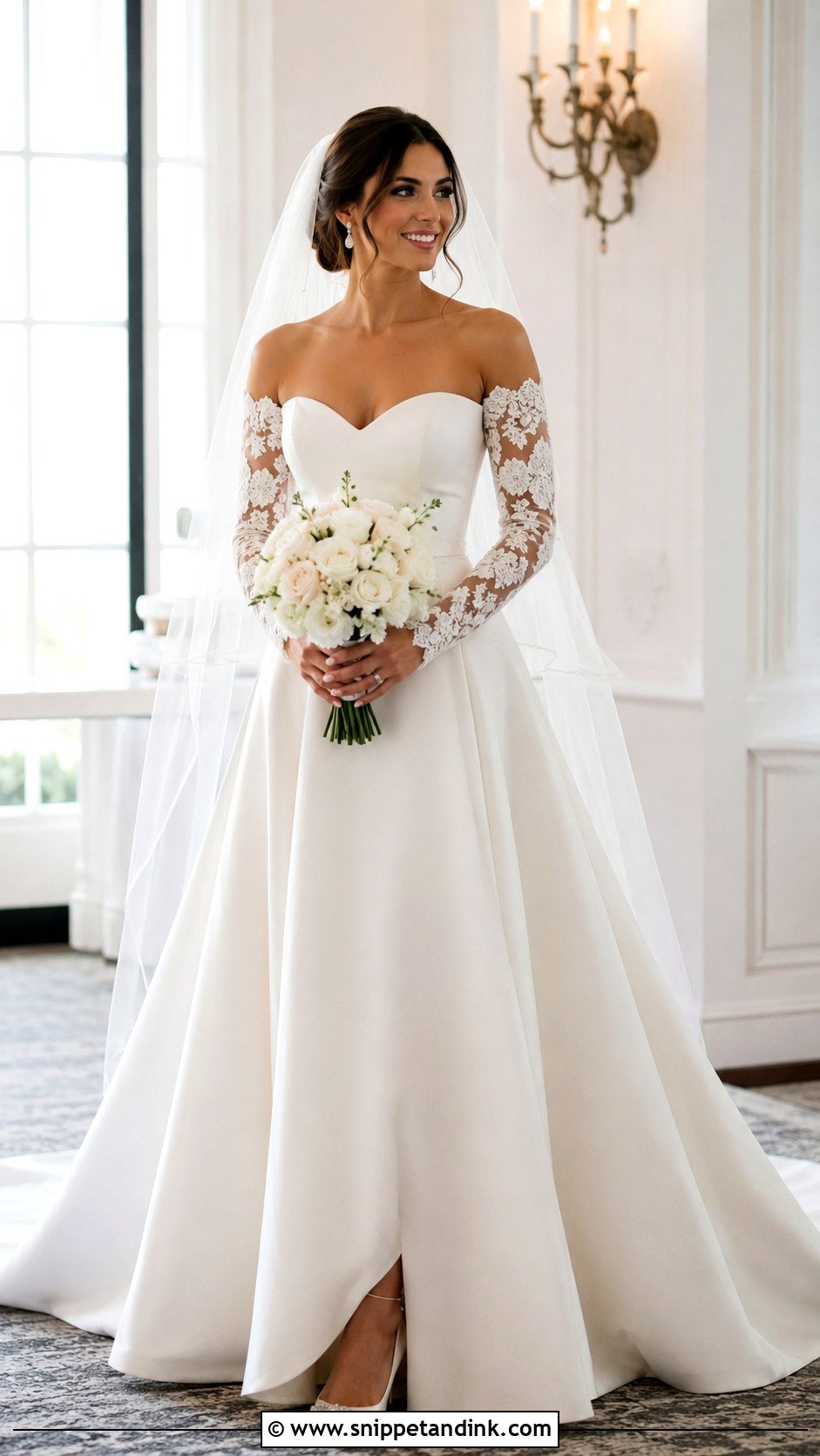 Long Sleeve Detachable Sleeve Wedding Dress - Snippet and Ink - 20 Long Sleeved Wedding Dresses