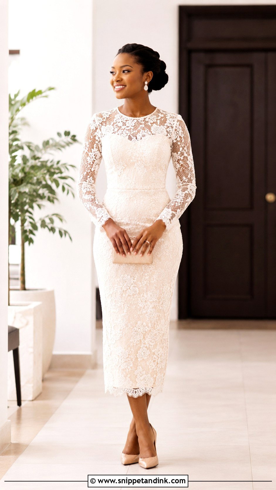 Long Sleeve Dress Court Wedding Outfit - Snippet and Ink - 25 Court Wedding Outfit the Bride Nigeria Ideas
