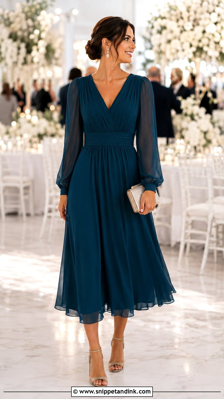 Long Sleeve Dress For An August Wedding - Snippet and Ink - 20 August Wedding Dress Ideas