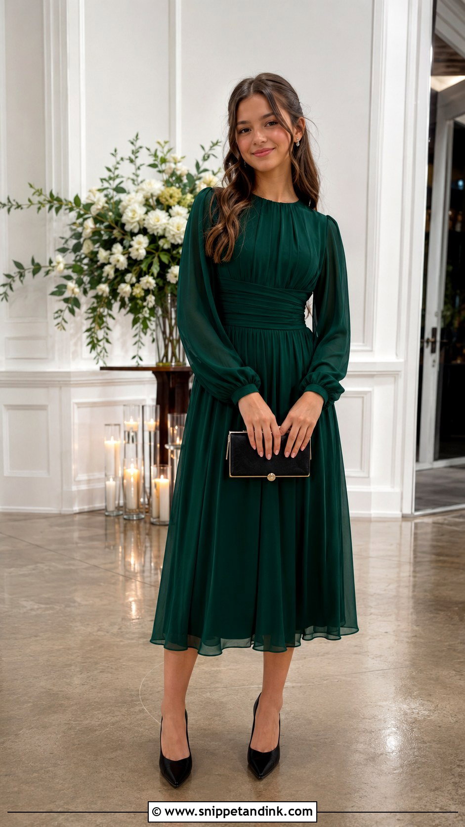 Long Sleeve Dress For Teen Wedding Guest - Snippet and Ink - 25 Dresses for Teens Wedding