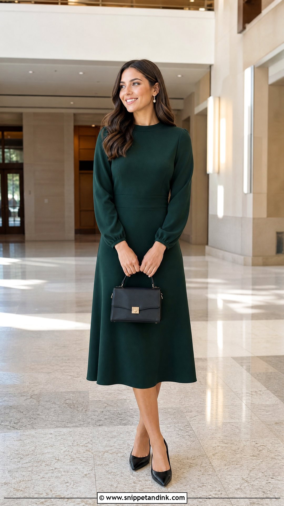Long Sleeve Dress For White Coat Ceremony - Snippet and Ink - 25 White Coat Ceremony Dress Ideas