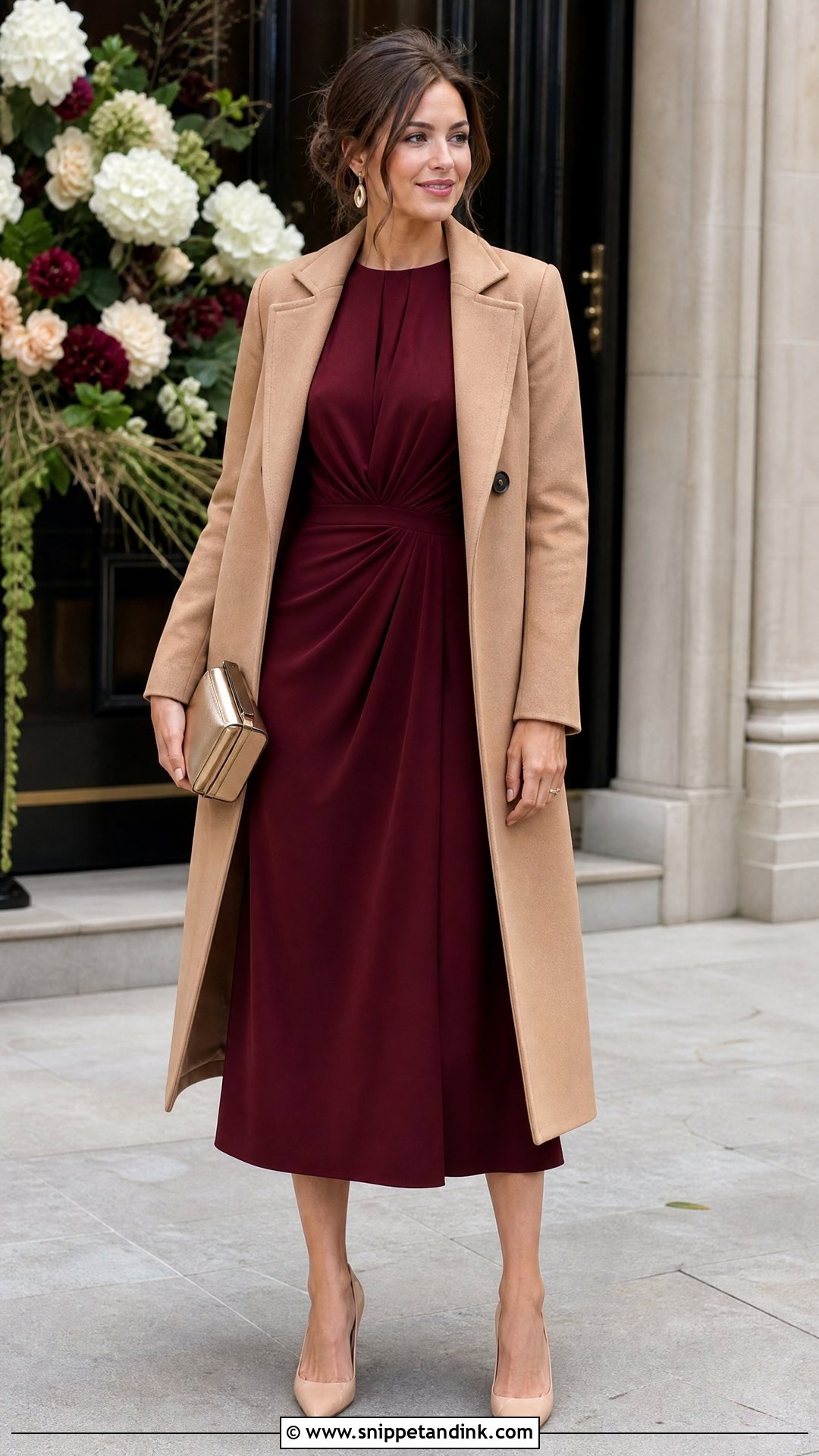 Long Sleeve Dress Wedding Guest Outfit - Snippet and Ink - 20 Outfits for a Wedding