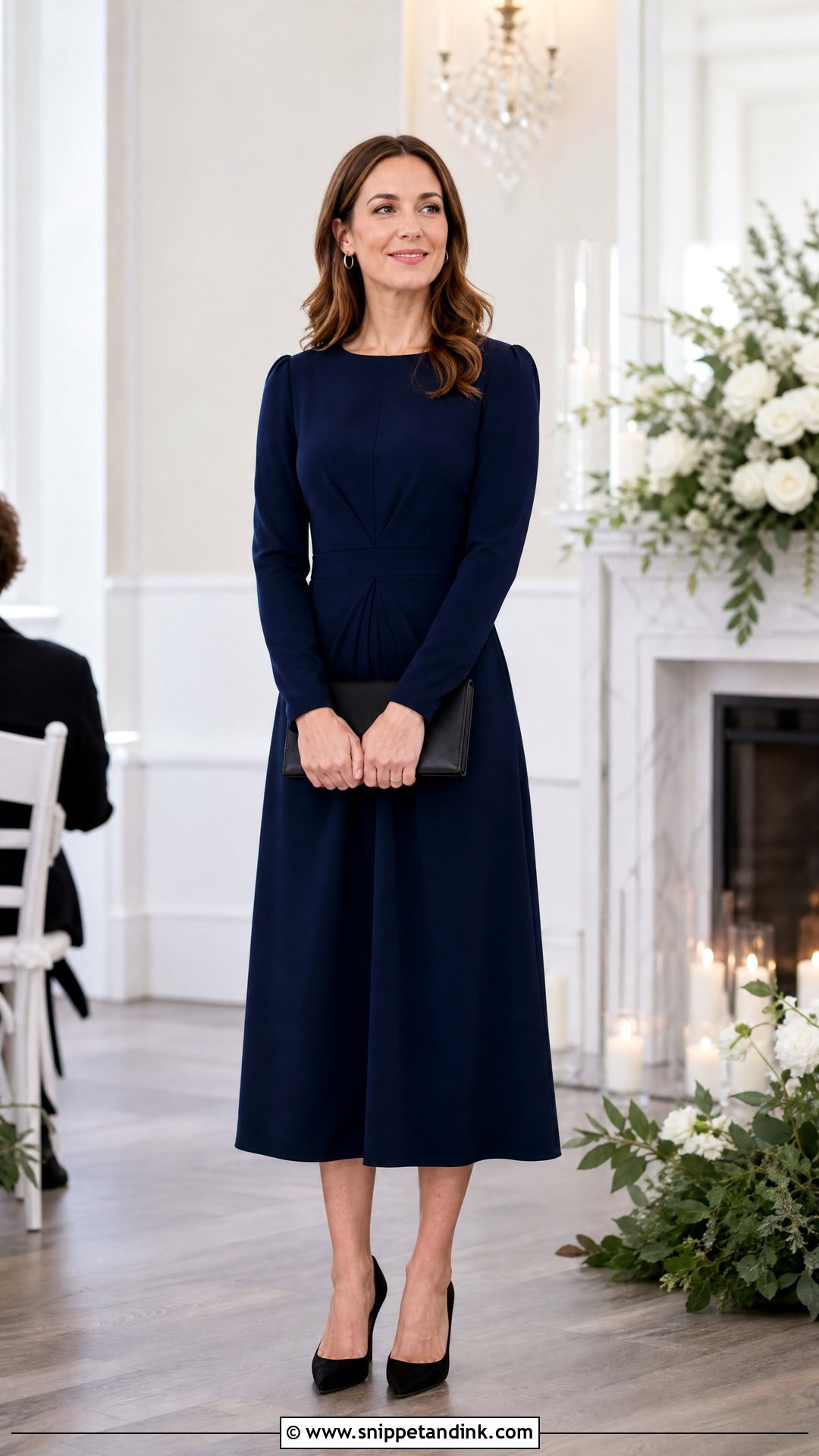 Long Sleeve Dress Wedding Officiant Attire - Snippet and Ink - 25 Wedding Officiant Attire Ideas