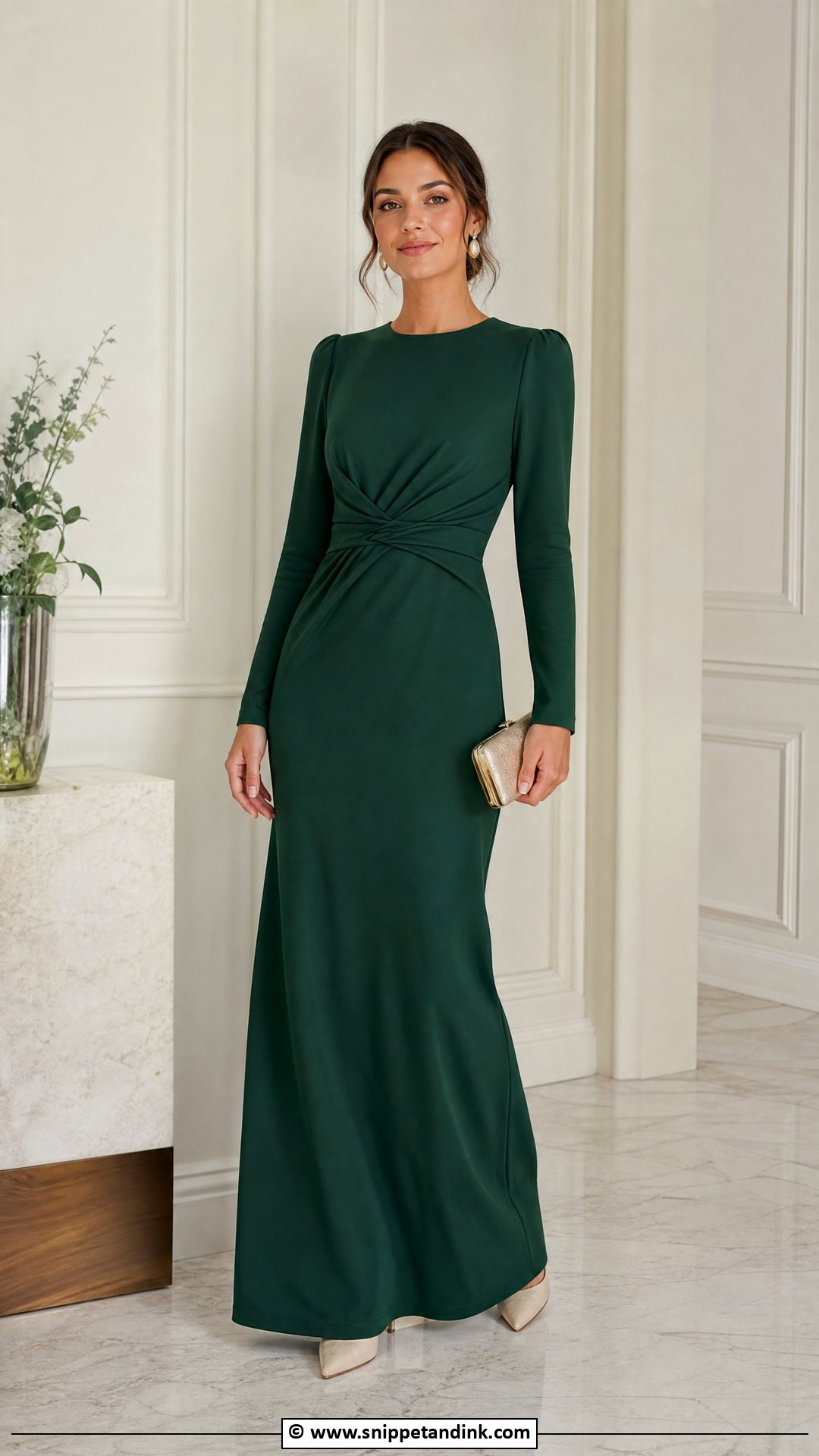 Long Sleeve Dress Wedding Party Outfit - Snippet and Ink - 30 Wedding Party Dress Ideas