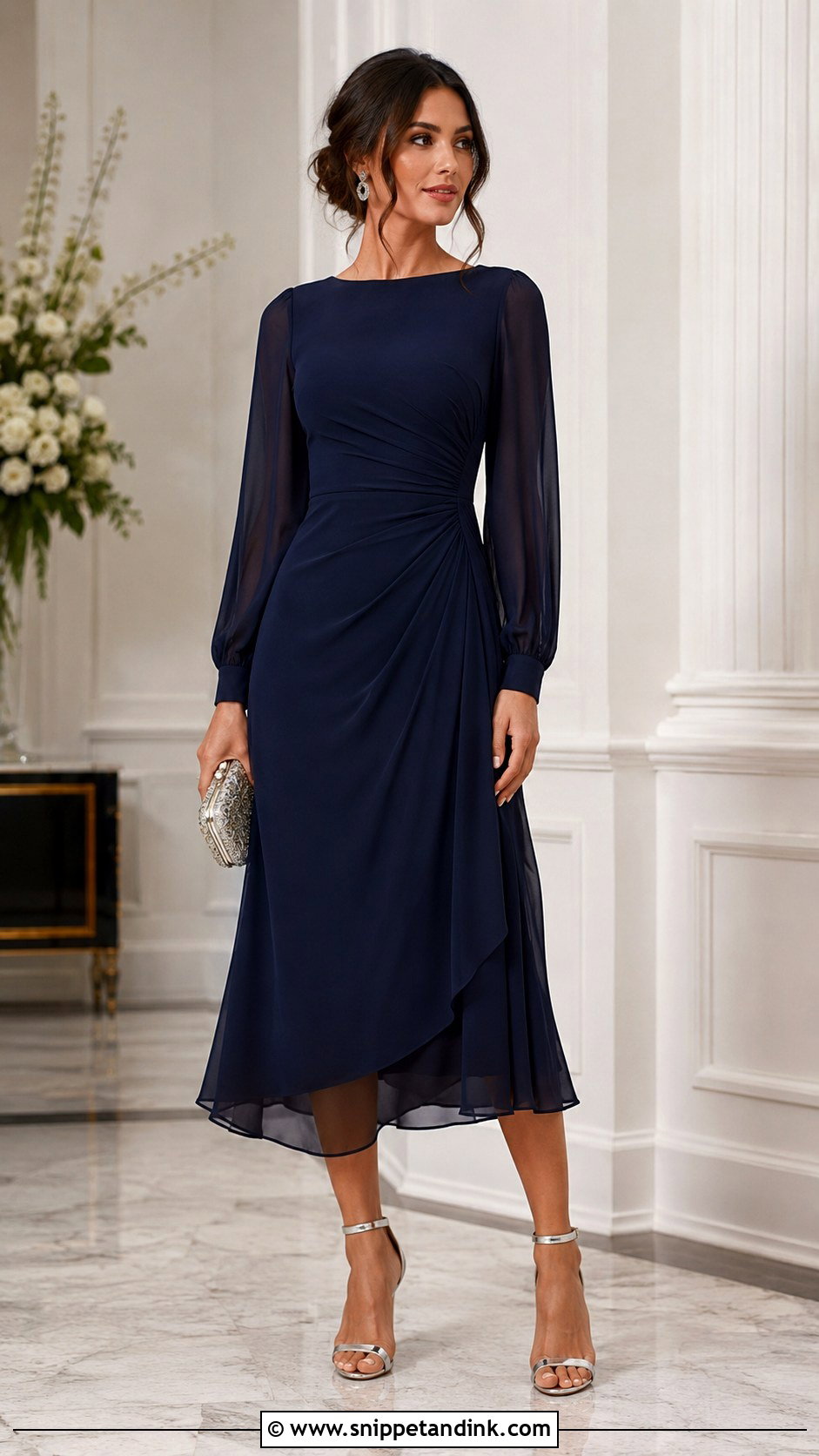 Long Sleeve Dress for Night Wedding - Snippet and Ink - 25 Night Dress for Wedding Ideas