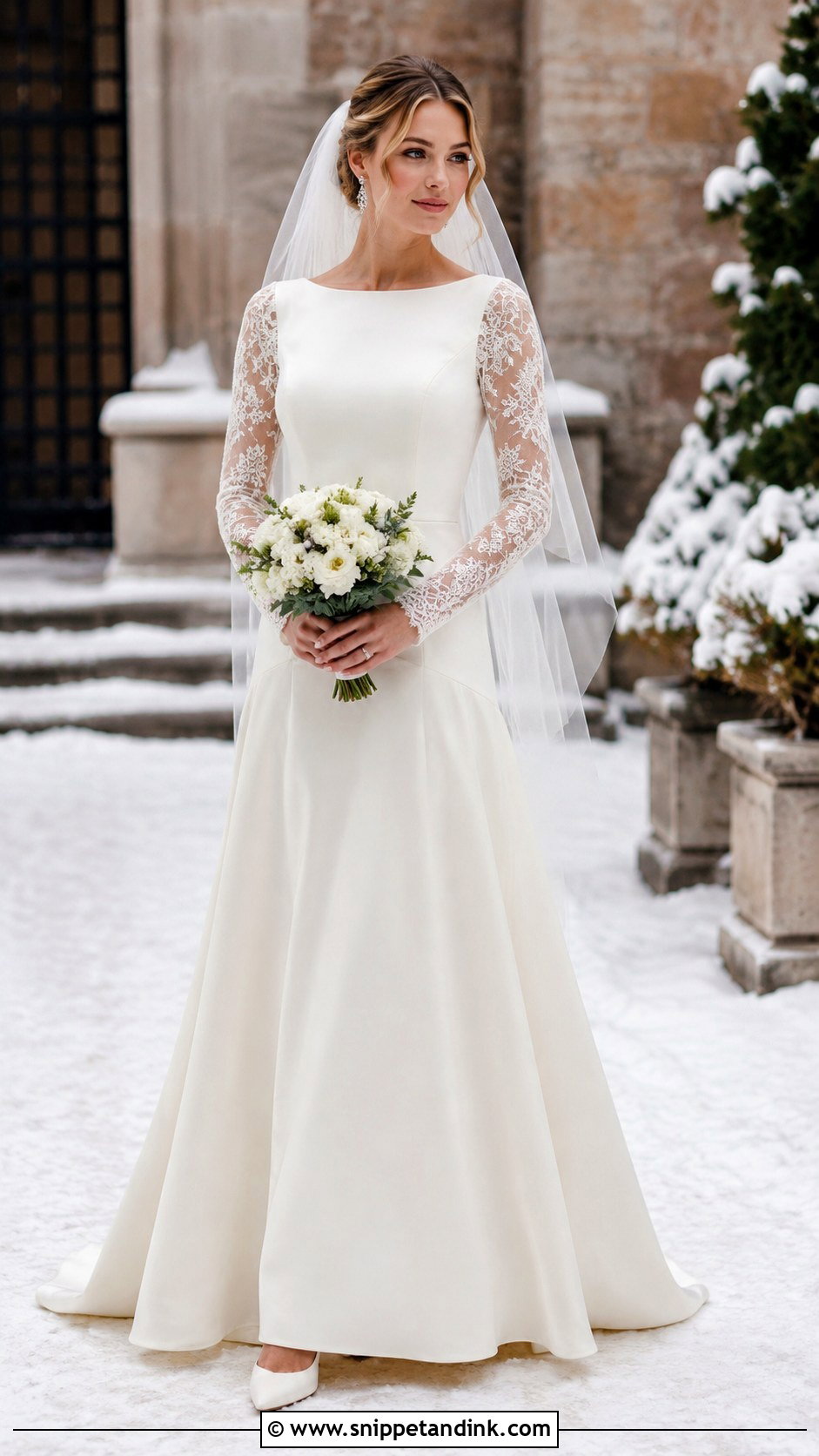 Long Sleeve Drop Waist A Line Wedding Dress - Snippet and Ink - 25 Drop Waist a Line Wedding Dress Ideas