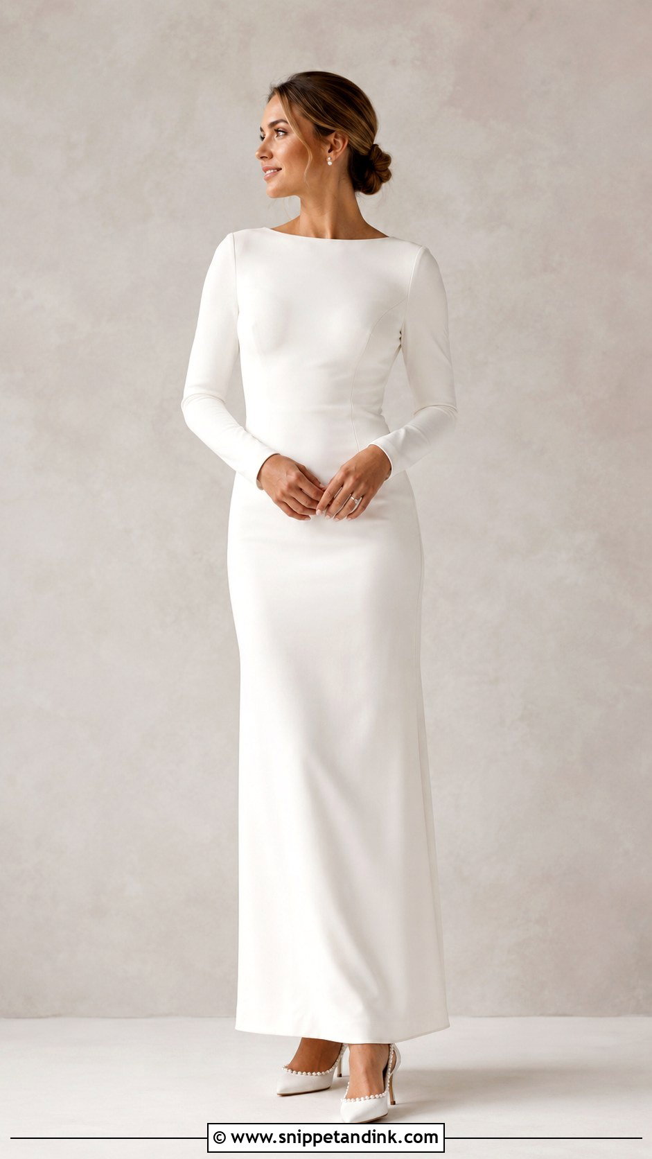 Long Sleeve Elopement Dress - Snippet and Ink - 30 Simple Elopement Dress Ideas