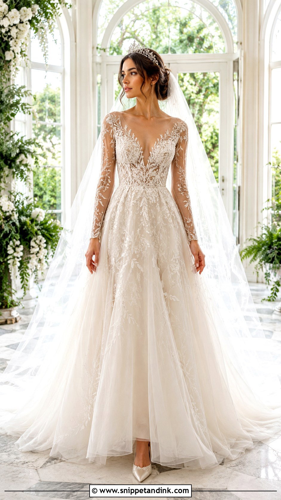 Long Sleeve Fairy Queen Wedding Dress - Snippet and Ink - 20 Fairy Queen Wedding Dress Ideas