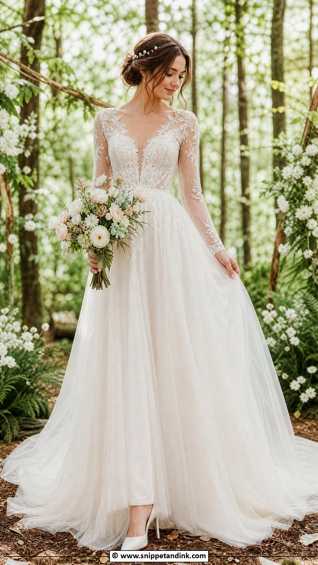 Long Sleeve Fairy Wedding Dress - Snippet and Ink - 35 Fairy Wedding Dress Ideas