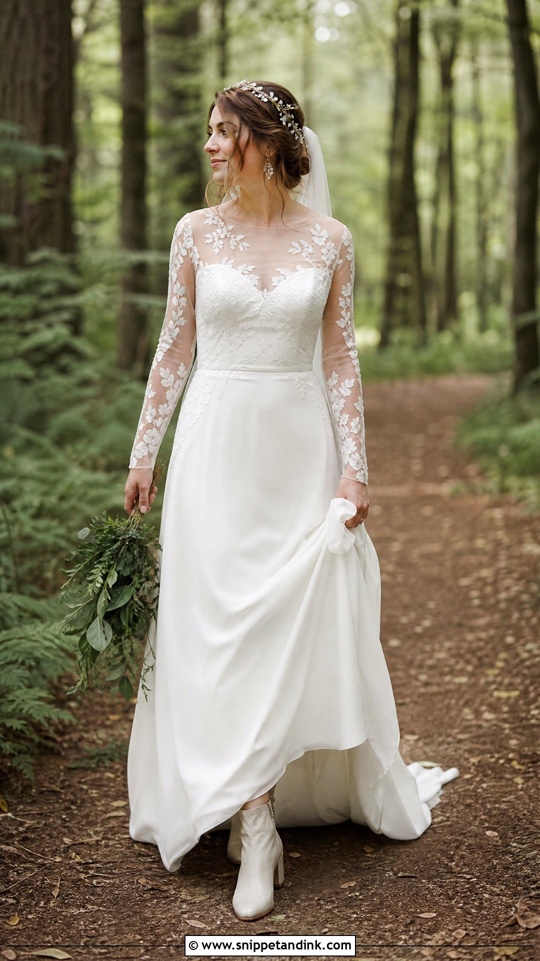 Long Sleeve Forest Wedding Dress - Snippet and Ink - 20 Wedding Dress for Outdoor Wedding Ideas