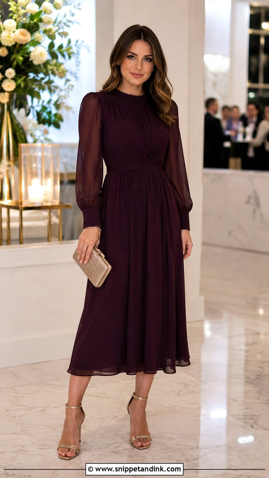 Long Sleeve Frock For Wedding Guest - Snippet and Ink - 25 Party Frocks for Women Wedding Ideas