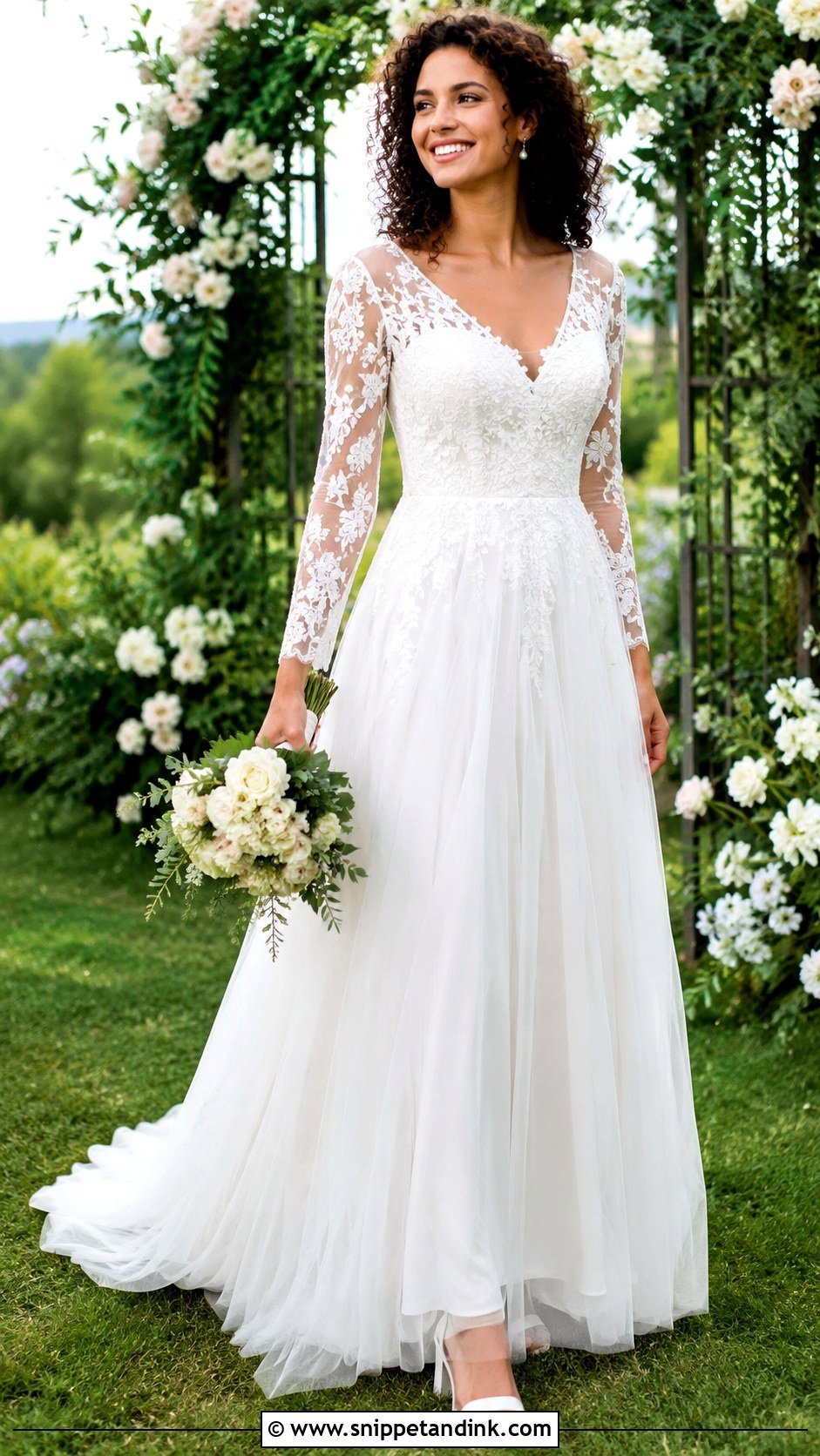 Long Sleeve Garden Wedding Dress - Snippet and Ink - 35 Long Sleeve Wedding Dress Ideas