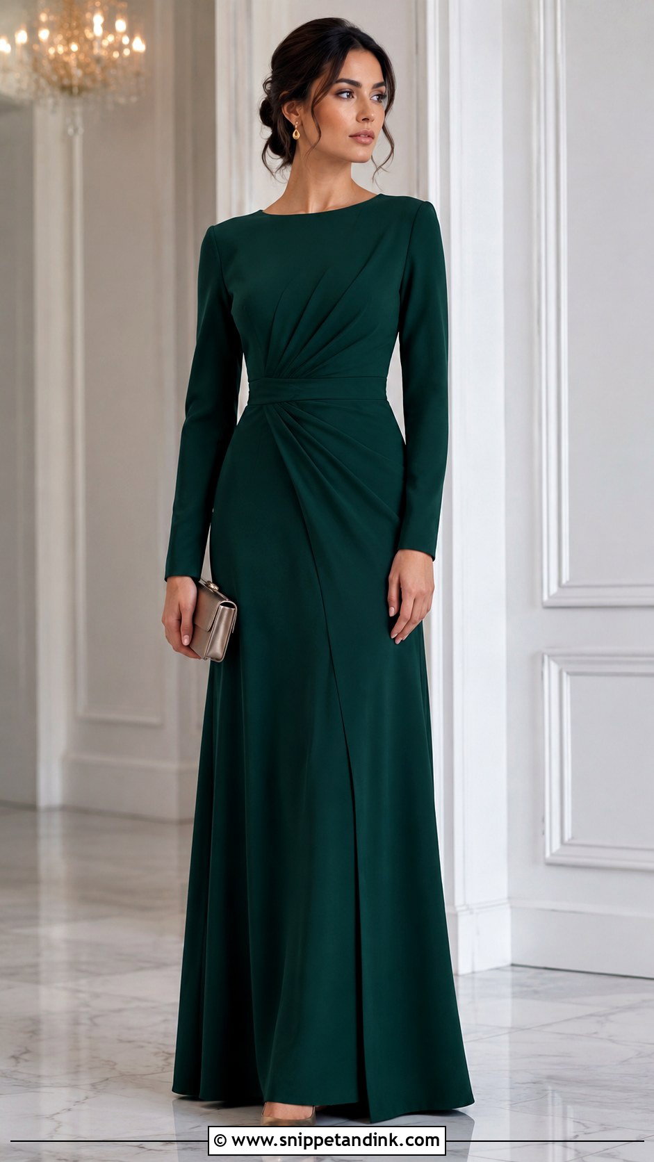 Long Sleeve Gown Design - Snippet and Ink - 25 Stylish Gown Designs