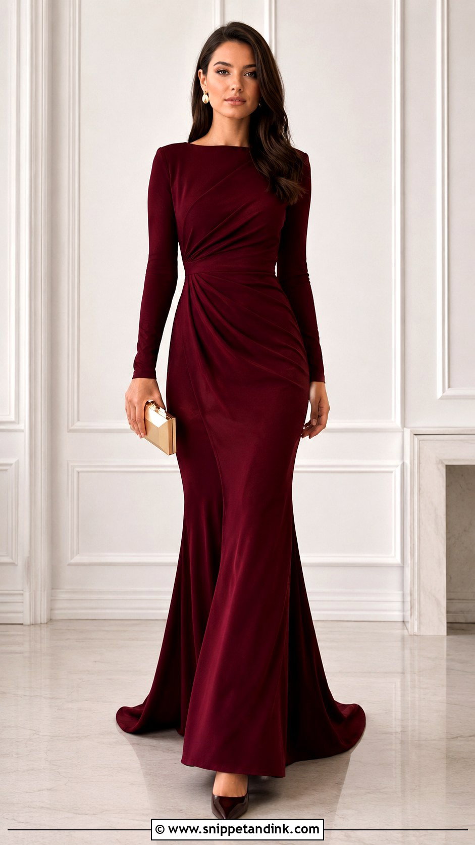 Long Sleeve Gown Design - Snippet and Ink - 25 Gowns Designs