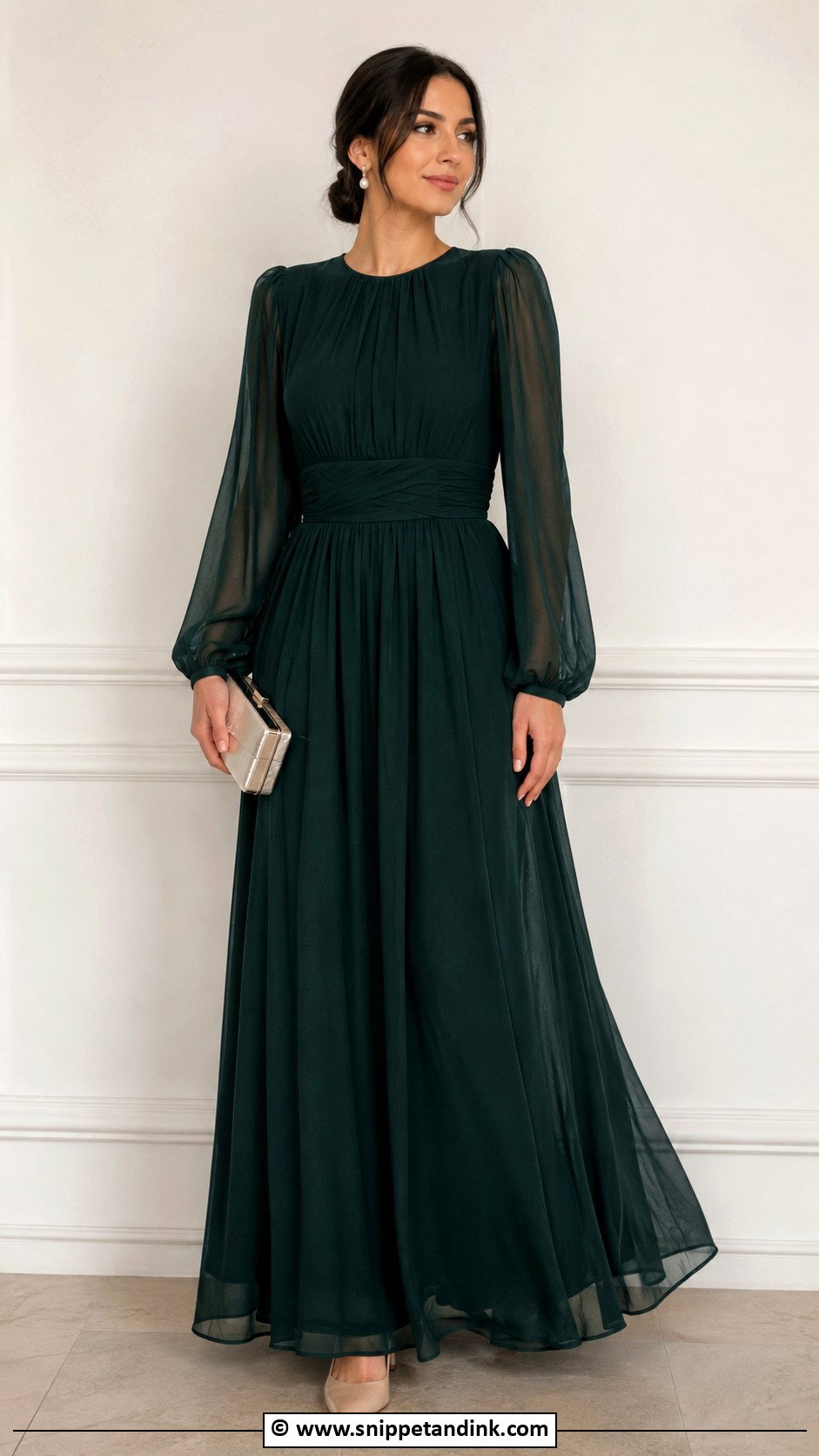 Long Sleeve Gown Outfit - Snippet and Ink - 30 Gown Ideas