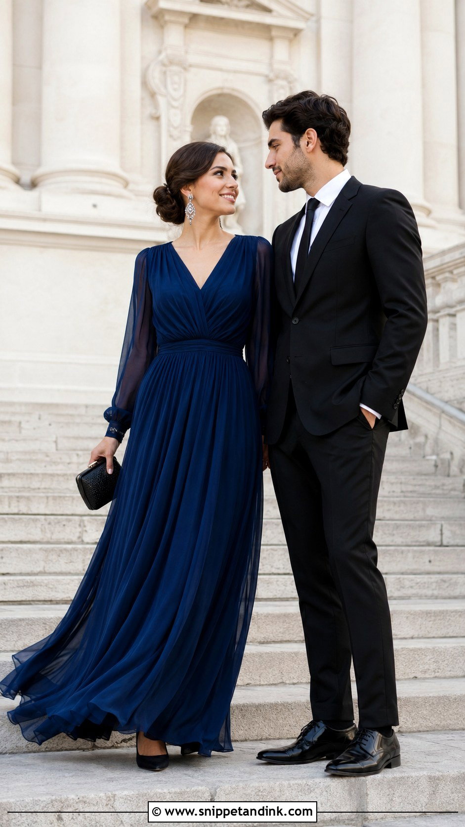 Long Sleeve Gown Prenup Outfit - Snippet and Ink - 20 Prenup Ideas Outfits