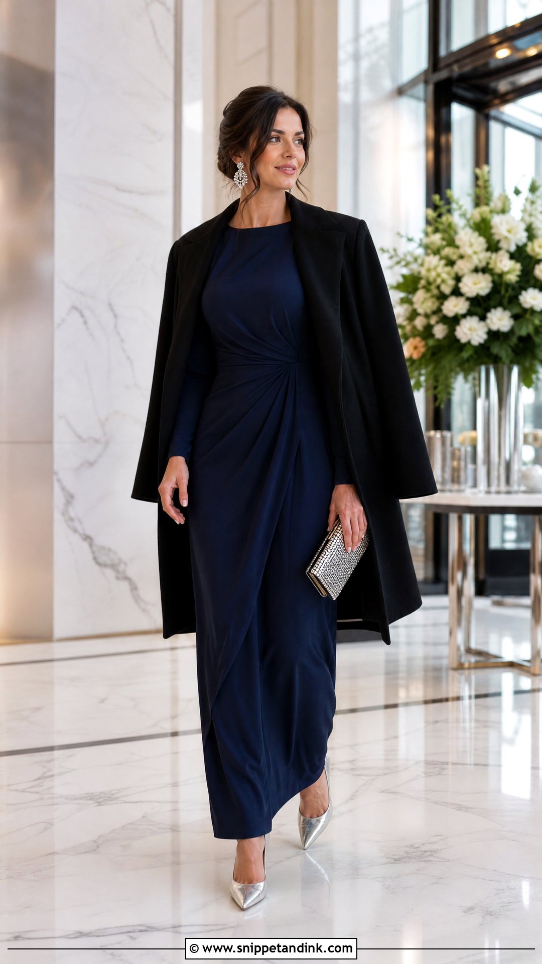 Long Sleeve Gown With Crystal Accessories - Snippet and Ink - 20 Wedding Event Dresses