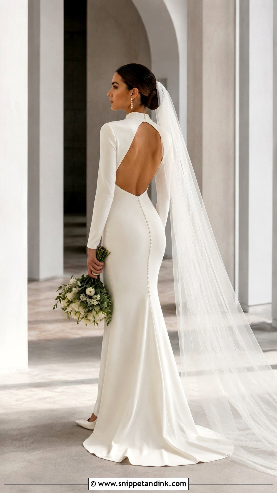 Long Sleeve High Neck Wedding Dress - Snippet and Ink - 20 Long Sleeved Wedding Dresses