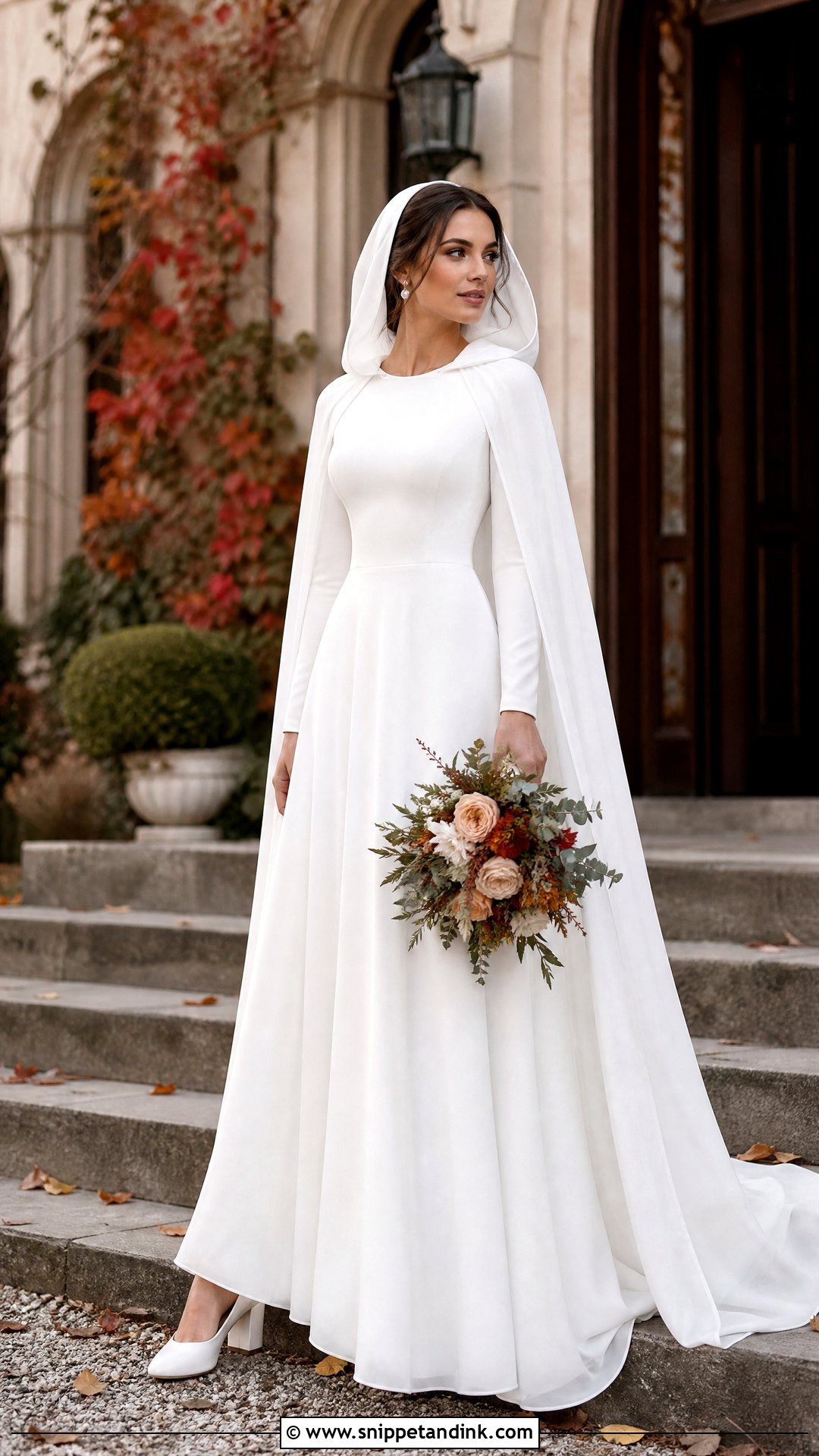 Long Sleeve Hooded Wedding Dress - Snippet and Ink - 20 Wedding Dress with Hood Ideas
