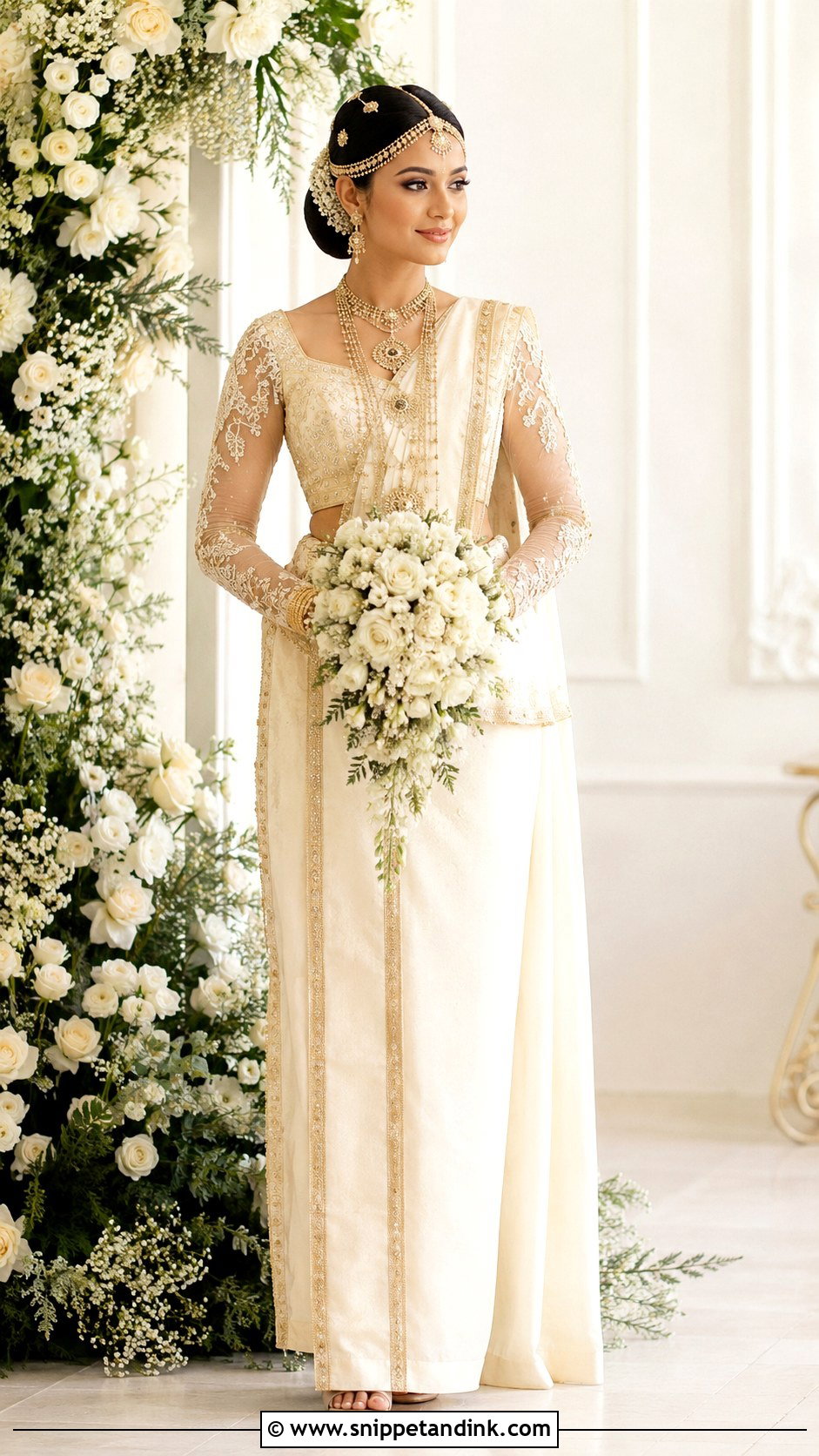 Long Sleeve Kandyan Bride - Snippet and Ink - 20 Kandian Bride Sri Lanka Ideas