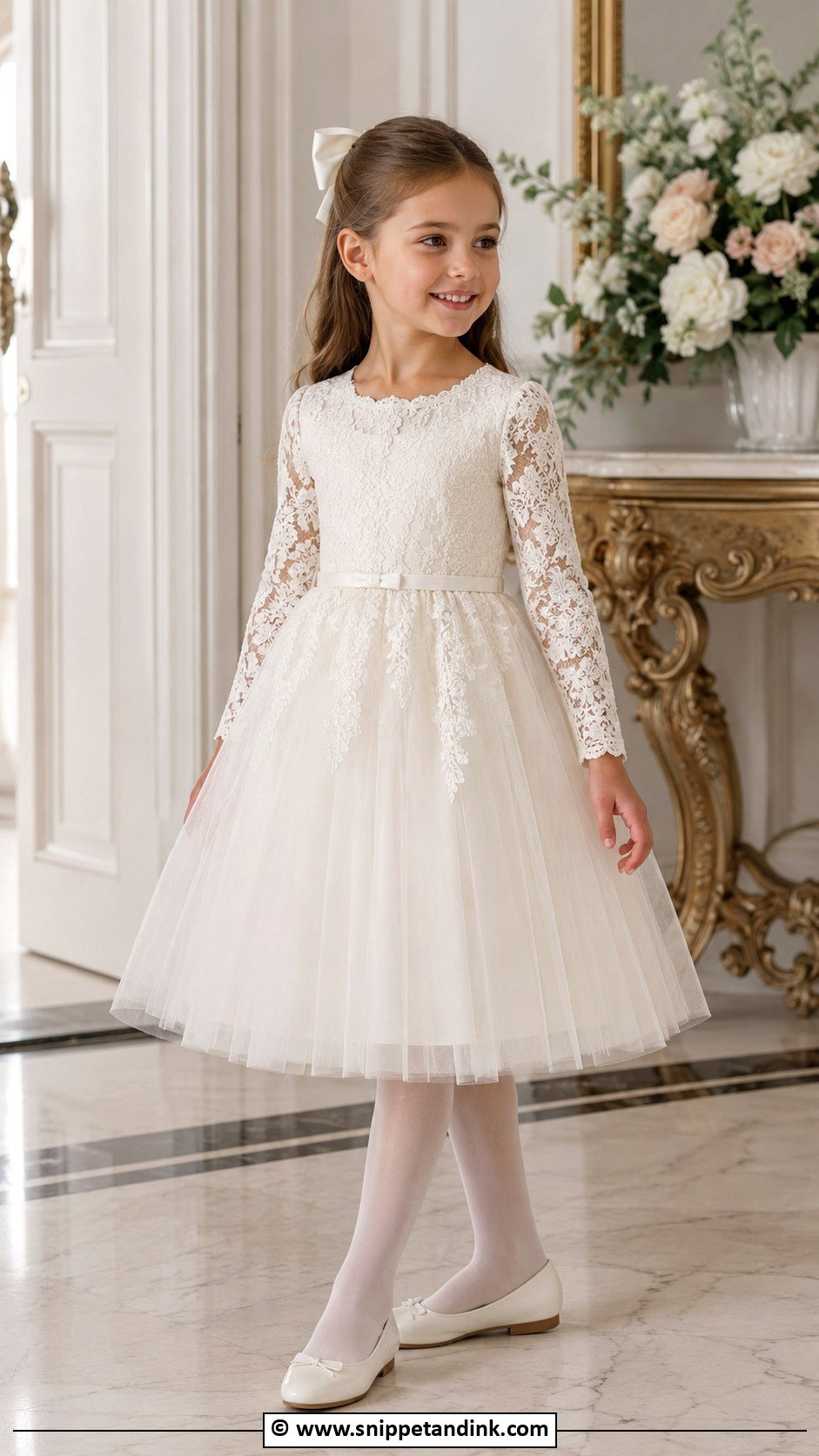 Long Sleeve Kids Wedding Dress - Snippet and Ink - 30 Kids Wedding Dress Ideas