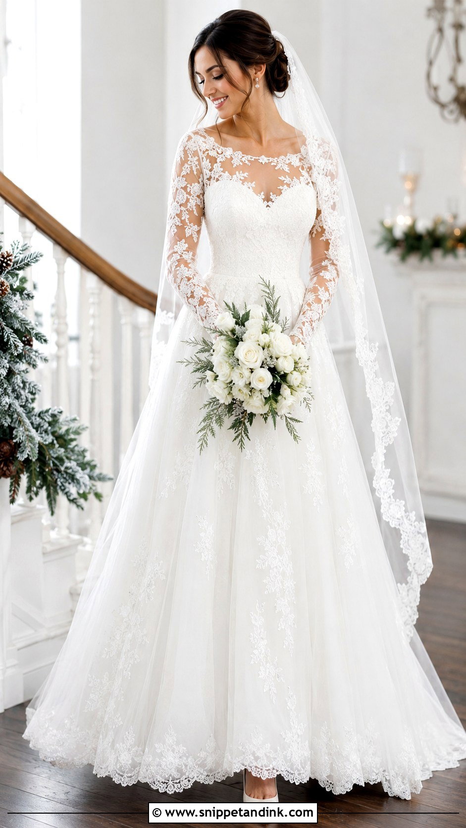 Long Sleeve Lace Angel Wedding Dress - Snippet and Ink - 20 Angel Wedding Dress Ideas