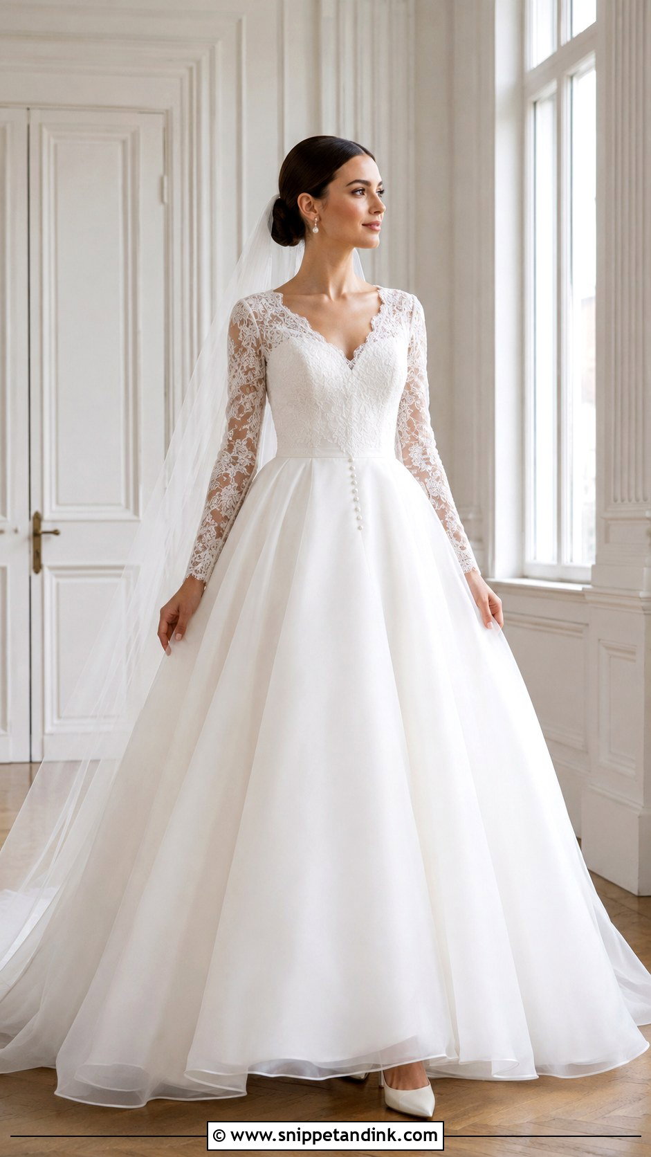 Long Sleeve Lace Ball Gown Wedding Dress - Snippet and Ink - 20 2010s Wedding Dress Ideas