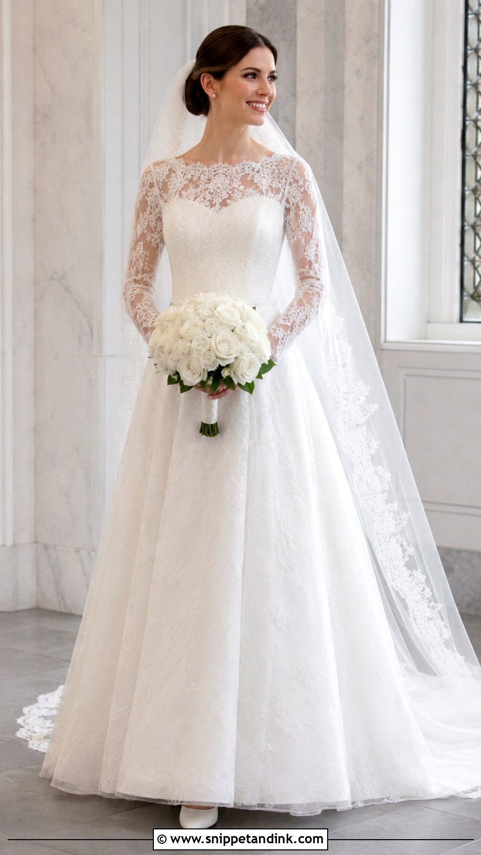 Long Sleeve Lace Bridal Gown - Snippet and Ink - 20 2025 Bridal Gowns