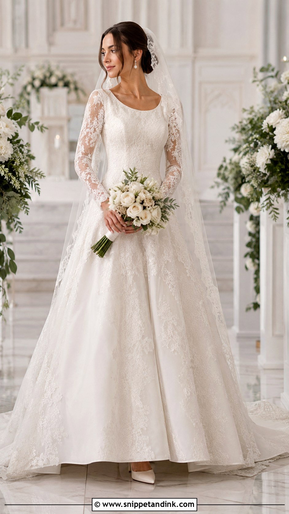 Long Sleeve Lace Christian Bridal Dress - Snippet and Ink - 20 Christian Bridal Dress Ideas