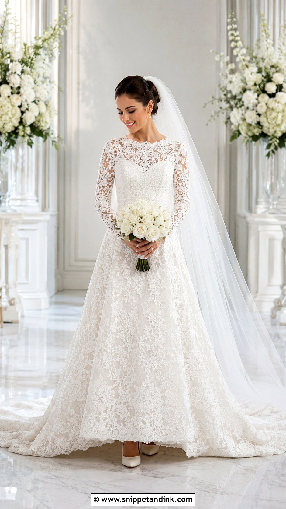 Long Sleeve Lace Christian Wedding Dress - Snippet and Ink - 20 Christian Gowns Wedding Dresses