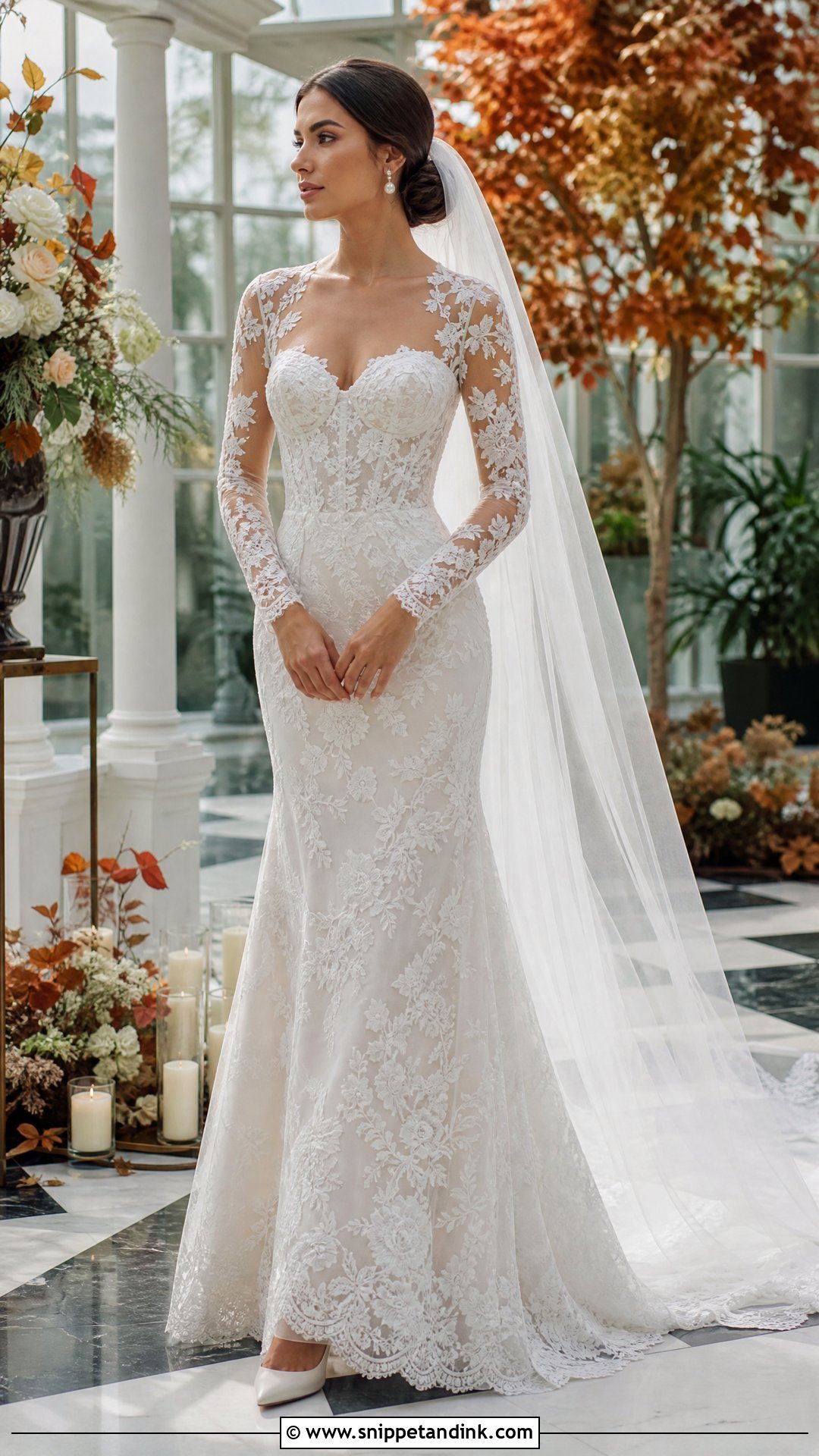 Long Sleeve Lace Corset Wedding Dress - Snippet and Ink - 20 Wedding Dress with Corset Top Ideas