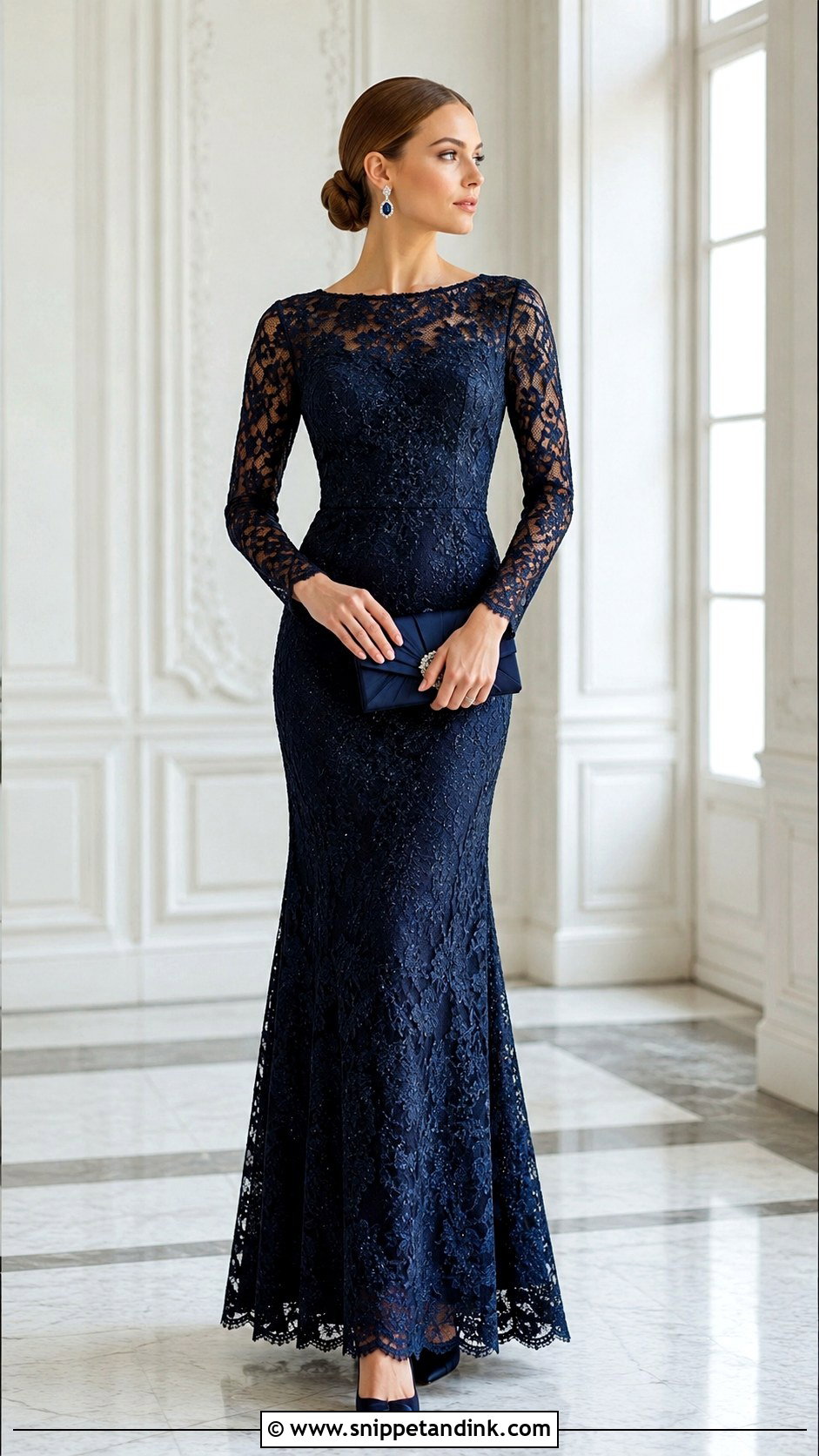 Long Sleeve Lace Couture Gown - Snippet and Ink - 20 Gown Couture Ideas