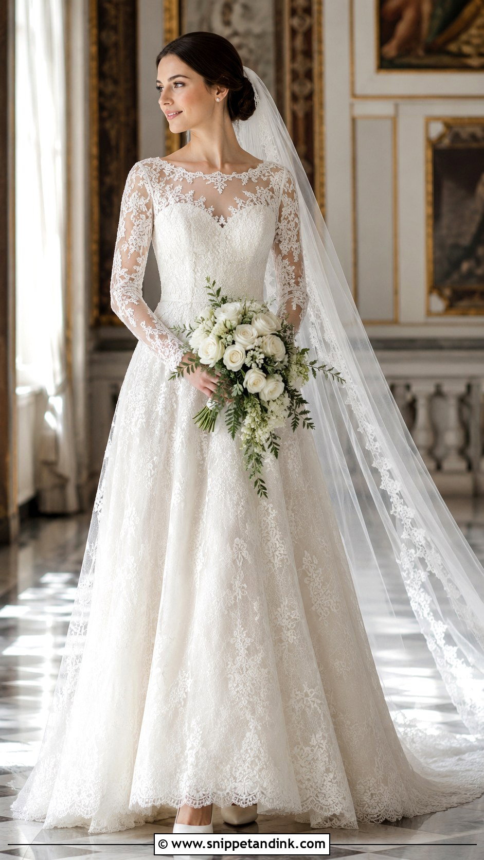 Long Sleeve Lace Couture Wedding Dress - Snippet and Ink - 20 Hey Couture Wedding Dress Ideas