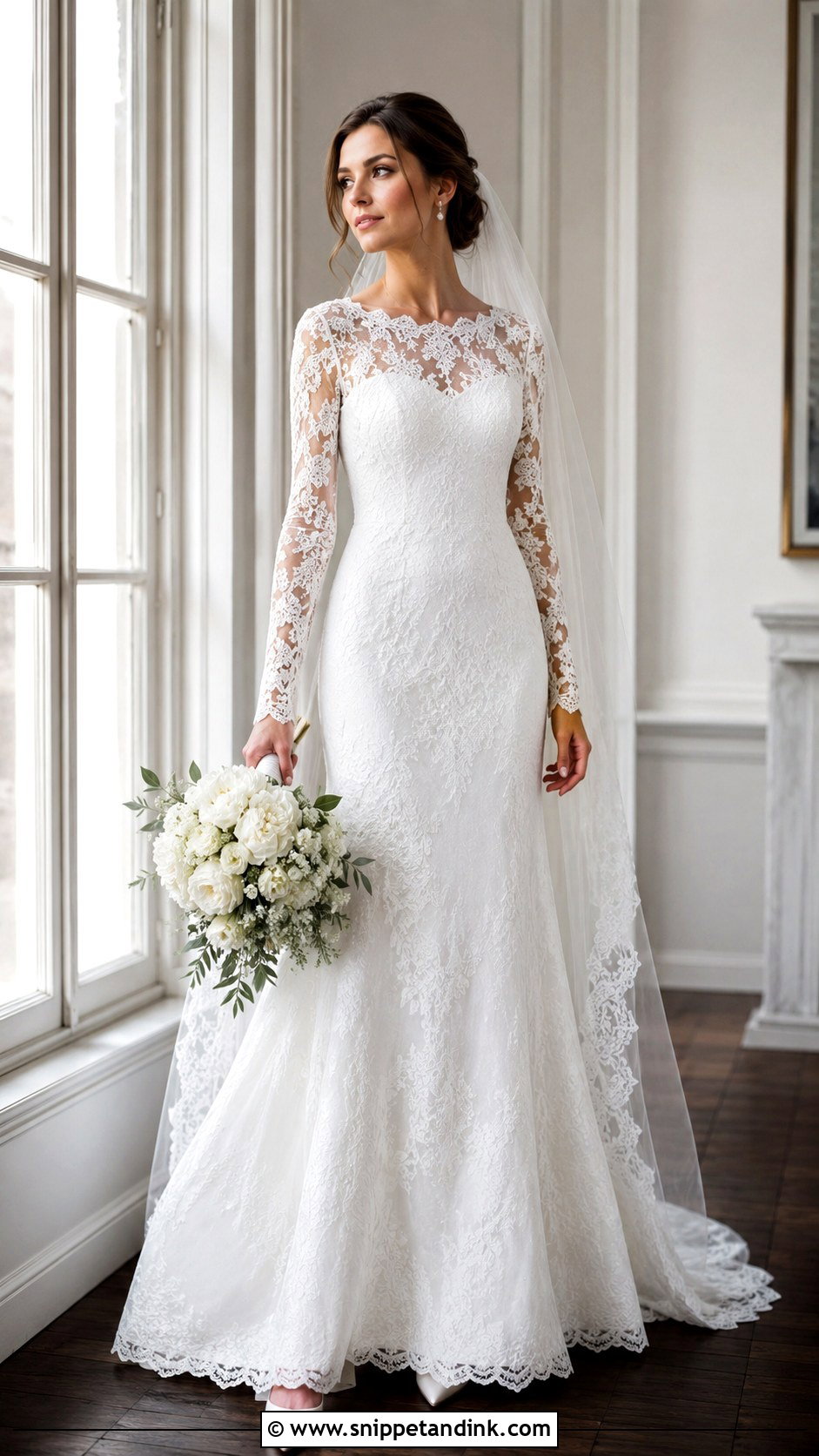 Long Sleeve Lace Couture Wedding Dress - Snippet and Ink - 20 Couture Wedding Dresses