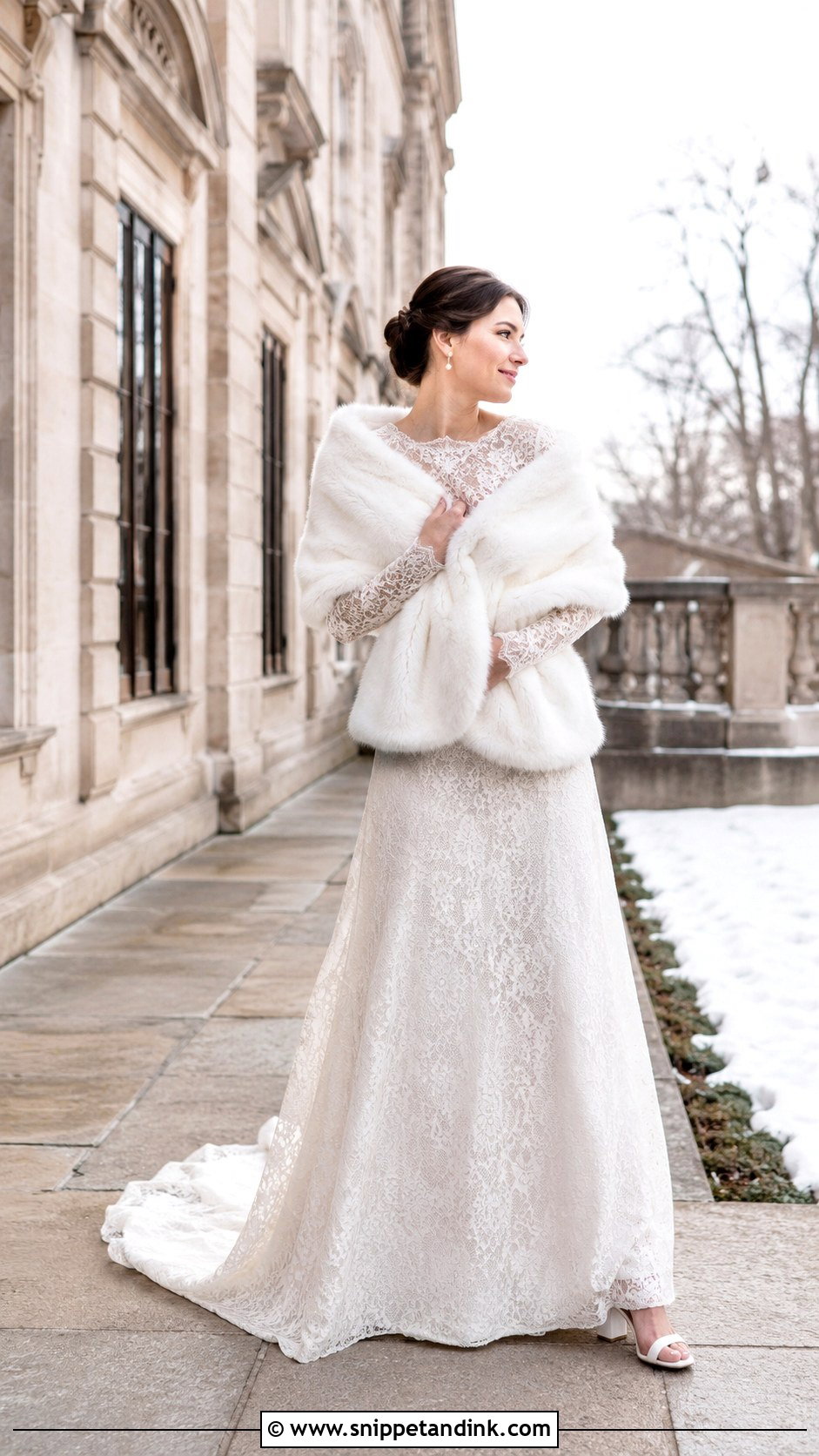 Long Sleeve Lace Elopement Dress - Snippet and Ink - 20 Long Elopement Dress Ideas