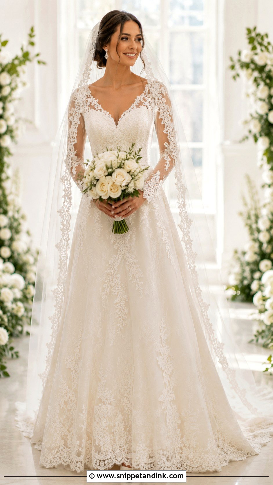 Long Sleeve Lace Etsy Wedding Dress - Snippet and Ink - 20 Etsy Wedding Dress Ideas