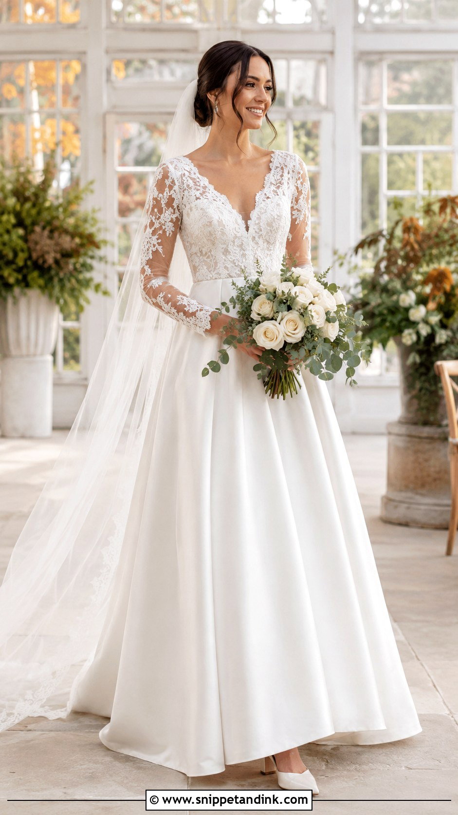 Long Sleeve Lace Evangeline Wedding Dress - Snippet and Ink - 20 Evangeline Wedding Dress Ideas