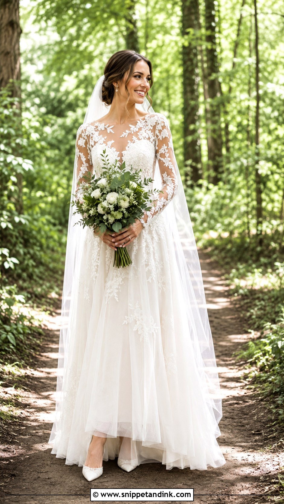Long Sleeve Lace Fairy Wedding Dress - Snippet and Ink - 20 Fairy Style Wedding Dresses