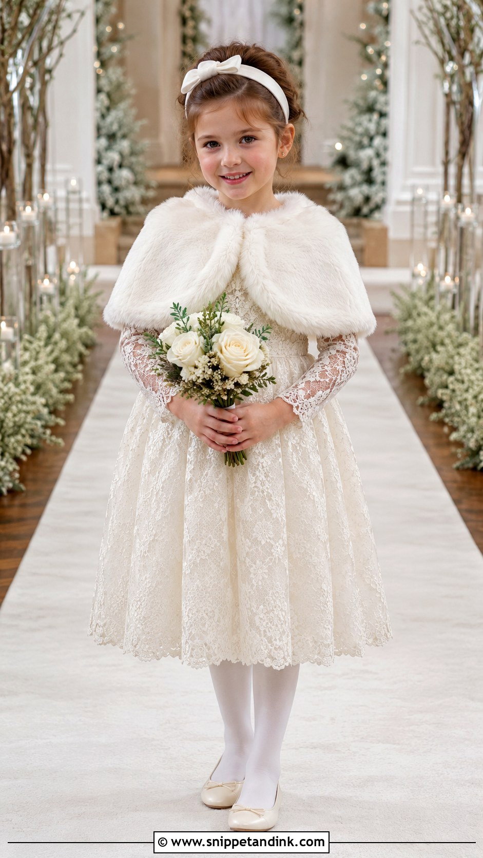 Long Sleeve Lace Flower Girl Wedding Outfit - Snippet and Ink - 20 Wedding Kids Outfit Ideas